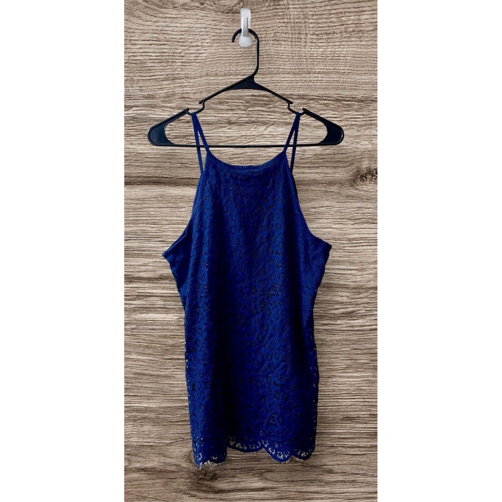 Romeo + Juliet Couture Women’s Navy Blue Lace Fit And Flare Summer Top Small NWT - Picture 6 of 13